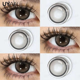 NEW Color Contact Lenses Beauty Brown Pupils Natural Black Contact Lenses Soft Colorful Makeup Eyes Gray Lenses Natural