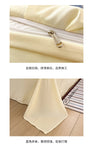 Black Lace Ruffles Korean Bow Decor Bedding Set Duvet Cover Pillowcase Washed Cotton Four-Piece Sets Soft Quilt Cover Bed Sheet
