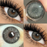 1 Pair Green Colored Contact Lenses Natural Pupils Eyes Soft lenses Soft Contacts 14.00-14.50mm Yearly Disposable