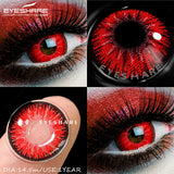 1Pair Cosplay Colored Contact Lenses Vampire Red Eyes Contact Anime Blue Purple Eyes Beauty Makeup Lenses For Halloween