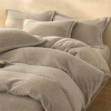 Winter Warm Plush Duvet Cover 220x240 Velvet Fleece Couple Quilt Cover Double Bed Luxury Bedding Set Queen King Size