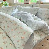 Pure Cotton Bedding Set Four Piece Bed Sheet Set Comforter Set Single Double  Bed Quilt Cover Rural Style Floral Bed Linens
