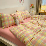 Nordic sling 100 Cotton Stripes Duvet Cover 150x200 Size Girl's Room housse de couette Skin friendly Quilt Cover Bed Linen