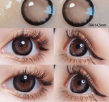 2pcs Color Contact Lenses Black Large Diameter 14.5mm Myopia Diopter -0.00to-8.00 Beauty Pupil High Quality Natural Lens