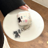 Korean Style Illustration Cartoon Puppy Pendant Soft TPU Protection Case for AirPods 1 or 2 3 4 Pro 2 Shockproof Earphone Cover
