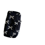 Bow Print Makeup Bag For Women Large Capacity Cosmetic Pouch Multi Use Storage Case Travel Zipper Bag For Glasses Stationery