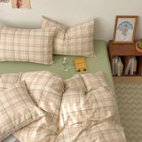 Bed Linen 100% Cotton Duvet Cover Stripe Queen Size 40s Quilt Cover Pillowcase Bedding covers Home Textile Nordic Foundation