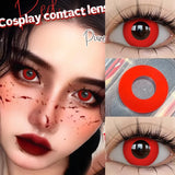 1 Pair White Black Block Eyes Cosplay Contacts Lenses for Coser Anime Colored Lenses Small Pupil Natural Cosmetic Lens