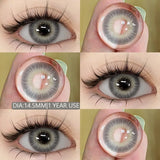 1 Pair Colored Contact Lenses for Eyes Doll Eye Cosmetics Blue Contact Lenses Fashion Lens Eye Makeup Yearly Use