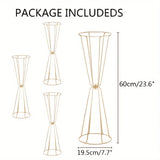 Ikeehome  2/10 Pcs 23.6inch High Metal Small Vase, Wedding Banquet Table Flower Center Decoration Metal, Artificial Flower Display Stand Wedding Christmas Carnival Party Dinner Event Hotel Home Decoration