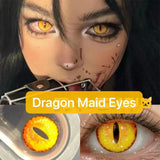 Eye Eyes Color Contacts Colored Contact Lenses Lens Pupil Enlarging Cosplay Anime Black White Blind 2Pcs 1 Year Yearly