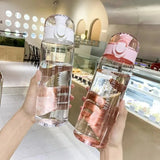 1PCS 780ML Sports Water Cups Plastic Anti Fall Primary School Students Portable Summer Tea Making Cups With Portable Bottles