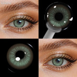 Diamond Shimmer Colored Contact Lenses 6 Months Use Natural Brown Eyes Contacts Myopia Prescription Soft Lens for Eyewear
