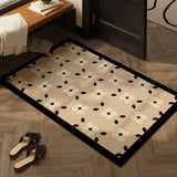 Modern Geometric Floral Wire Loop Doormat Non-Slip PVC Coil Entrance Rug Heavy Duty Scraper Mat for Mud & Dirt Removal