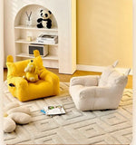 Solid Color Sofa Chair Cartoon Seat Children Sofa Lazy Cat Bean Bag Environ Mentally Friendly Portable Sofa Bedroom Furniture