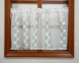 Embroidered Coffee Themed Door Curtain Half Curtain No Rod Included Country Style Bedroom Decorative Window Treatment