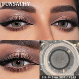 1 Pair Blue Color Contact Lenses for Eyes Women Makeup Pupils Natural Brown Gray Contact Lenses Beautiful Pupils Yearly