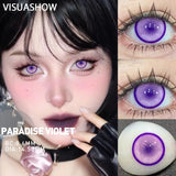 14.20 Blue Small Pupil Cosplay Colored Contact Lenses, 1 Pair Yearly Wear Eye Lenses for Halloween Themed Cosplay & Fancy Dress