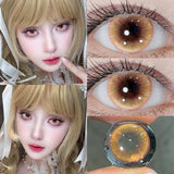 New 1Pair Hot Selling Cosplay Colored Contact Lenses Myopia with Power Pink 6-12 Months Halloween Anime Make Up