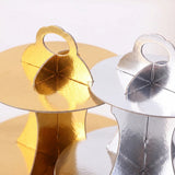 3 Tier Cupcake Stand Gold Silver Dessert Tower Cardboard Cake Display Rack for Wedding Birthday Baby Shower Party Decorations