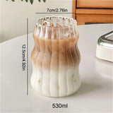 Creative Ins Glass Cup Heat-resistant Tumbler Transparent Tea Juice Milk Coffee Mug Home Water Glasses Cocktail Beer Glasses