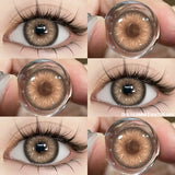 New 1pair Natural Color Contact Lenses for Eyes Blue Lenses Gray Pupils Lens Brown Lense Yearly Cosmetic Green Contacts