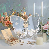 Wooden Heart-Shaped Butterfly Wedding Party Guest Books Commemoration Wedding New Year Decoration Wedding Birthday Home Ornament