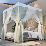New Summer Pricess Mosquito Net for Home Decor with Bracket Palace Bed Curtain Tent for Girls Canopy 1.2m 1.5m 1.8m 2m Bed