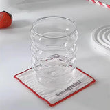 350ML Ins Transparent Glass Cup Heat-resistant Caterpillar Shape Drinking Glasses Coffee mug Beer Juice Milk Cute water cup