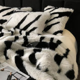 New Faux Fox Fur Blanket for Winter Autumn Warm High Quality Plush Luxury Weighted Blankets for Bed High-end Sofa Blanket Throw