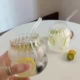 Creative Ins Glass Cup Heat-resistant Tumbler Transparent Tea Juice Milk Coffee Mug Home Water Glasses Cocktail Beer Glasses