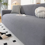 Stretch Sofa Cover Anti-Dust Armchair Protector Full-wrap Solid Corduroy Slipcover L Shape Corner Couch Cover ( 1/2/3/4 Seater )