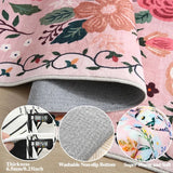 Bedroom Long Carpet Bedside Floor Mat Soft Machine Washable Rug Flower Pastoral Style Home Decoration Rugs Alfombra Dormitorio