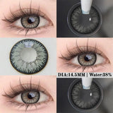 Colored Contact Lenses Vika Gray Pink Purple Red Brown Color Contacts Eye Lens Eyes Half Year 2Pcs