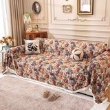 Rural Fully Covered Tassel Sofa Towel Four Seasonal Universal Sofa Cushions Cover Towel Three Person Couch Cover Cloths