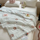 2025 new cool summer cool summer cold summer quilt ice silk air conditioner quilt adult single double cool silk thin quilt