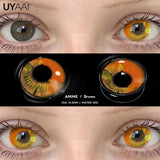 Cosplay Colored Contact Lenses 1 Year 2pcs Crazy Red Contact Lenses Anime Black Eye Lenses Halloween Beauty Makeup Lens