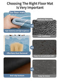 Durable Entrance Mat with Mountain/Wave Design Non-slip Easy-to-Clean Pad for Home Foyer Entrance & Indoor Floors