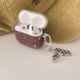 Cow Pattern Brown Leopard Print + Pendant Suitable for Apple Airpodspro2 Case/Airpodspro Case/Airpods4 Case/Airpods3 Case/Airpod