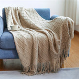 Lightweight Cable Knit Throw Blanket Soft Breathable All-Season Couch Decorative Cozy Blanket for Home Decor Christmas Green