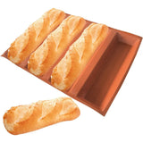 Silicone Bread Forms Hot Dog Bread Molds Non Stick  Perforated Italian Loaf Mold for Home Baking Long French Baker's Tray