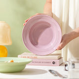 Nordic Style Ceramic Disc High-end Solid Versatile Dining Plate Household Pasta Serving Plates Minimalist Western Tableware