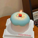 4-inch Pink Strawberry Mini Plastic Simulation Birthday Cake Model Decoration Showcase Dessert Sample Display Photography Props