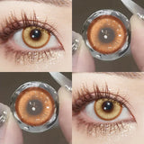 2pcs Cosplay Color Contact Lenses Anime Golden Yellow Pupil 6months Halloween Cute Eye Circle Lens 14.2mm