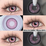 Colored Contact Lenses Vika Gray Pink Purple Red Brown Color Contacts Eye Lens Eyes Half Year 2Pcs