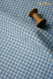 140x50cm Vintage Red Linen Grid Striped Woven Cotton Fabric for Japanese Style Tablecloth Dress Bag Cloth