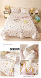 Washed Cotton Printed Summer Quilt Air Conditioner Thin Quilt Machine Washable Lightweight Single Double Bedding Soft Breathable