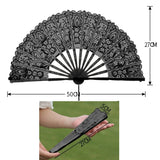 Lace Bamboo Hand Fan Lightweight Floral Lace Hand Fan Retro Lace Fan Portable For Cosplay Bridal Accessories Tea Parties