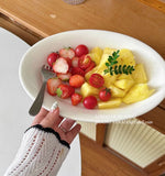 Ele Oval Cerc Plate Ins Sle Milk White for Restaurant Pastries Salads Fruits Pasta Multi Functional Diware