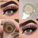 Color Contact Lenses For Eye Cosmetic Black Lens Makeup Beauty Green Eyes Contact Natural Brown Contact Eyes Makeup